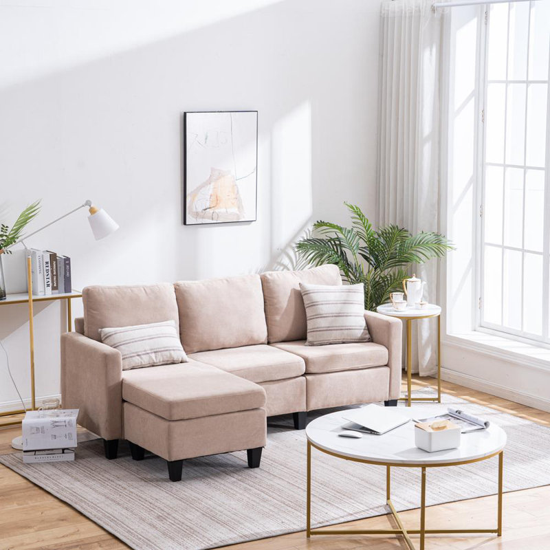 Winston Porter Convertible Sectional Sofa Couch, LShaped Couch With